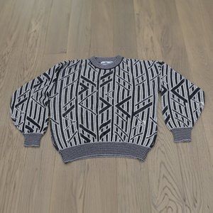 Vintage Cypress Creek Black/White Small Acrylic Sweater